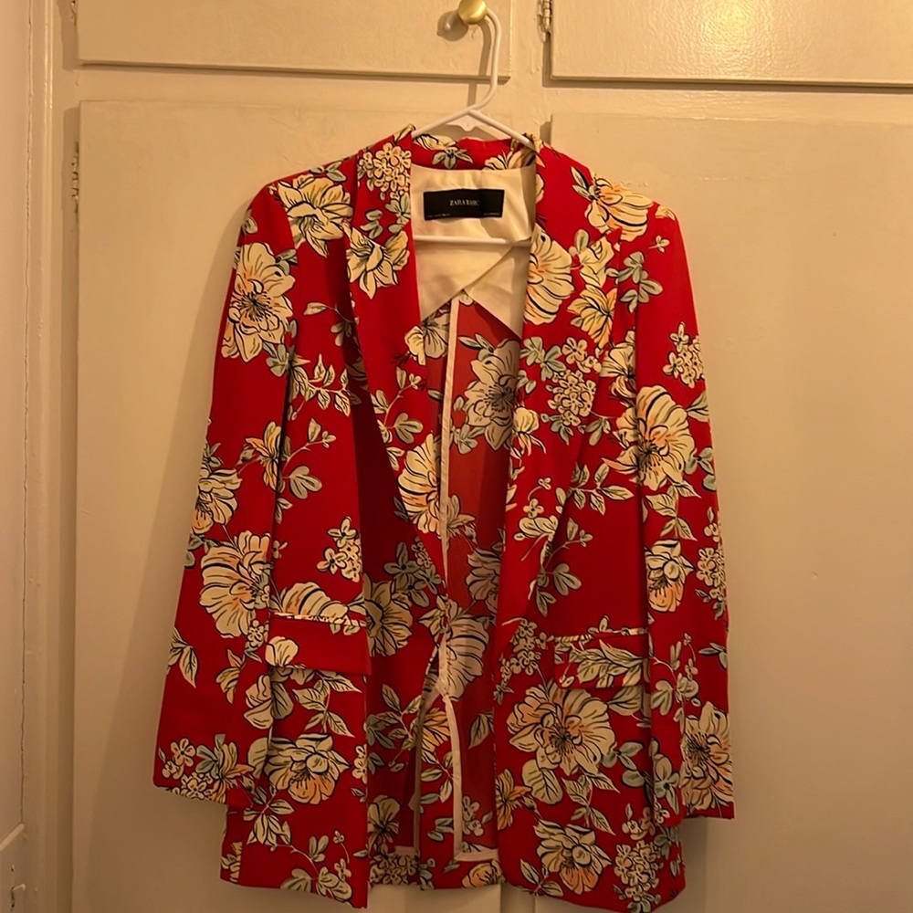 Floral Pattern Blazer